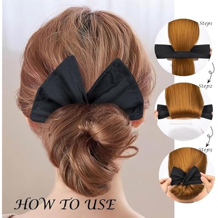 fashion mania 6 Pcs Reusable Hair Bun Rollers,Hairband for Skilful Quick Make Hair Styleing - Image 3